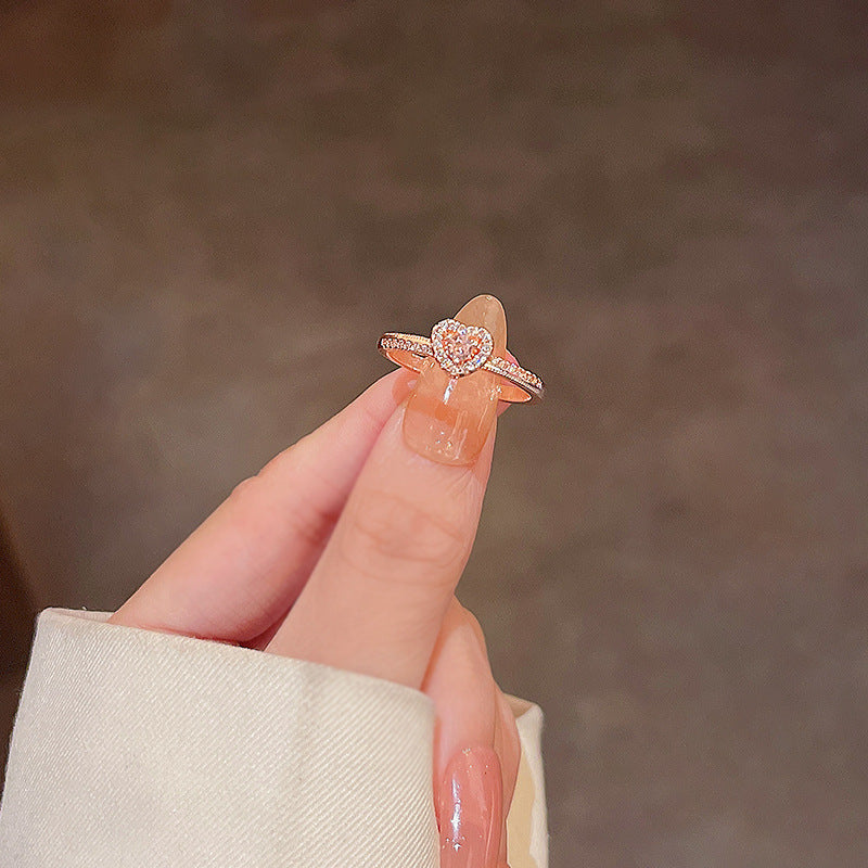 Elegant PearlWhite Ring Geometric Copper Band Electroplated White Gold Gemstone Inlay Gift For Her Korean Style