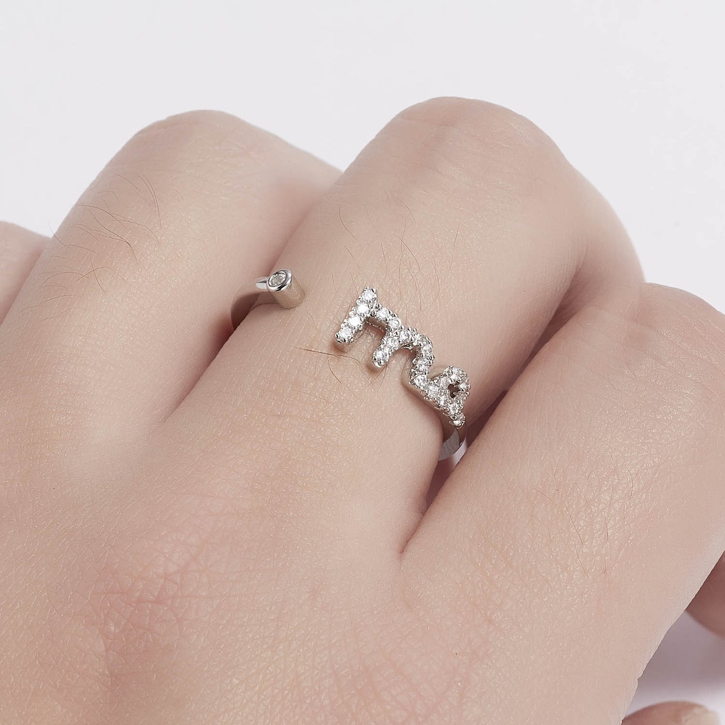 Womens Constellation Ring With Rhinestone Inlay Geometric Aluminum Alloy Jewelry European American Style Elegant Design