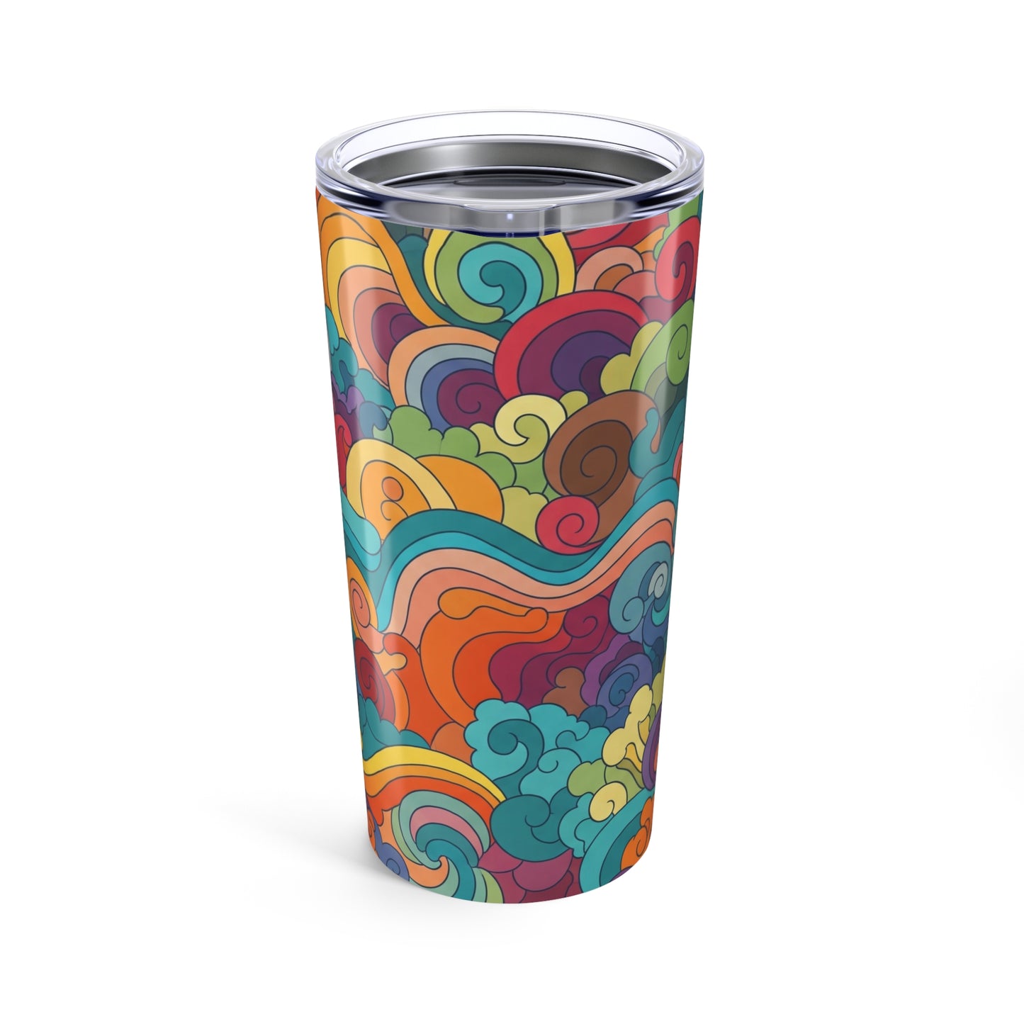 20oz Stainless Steel Printed Tumbler Double Wall Vacuum Insulated Spill Resistant Travel Mug For Hot Or Cold