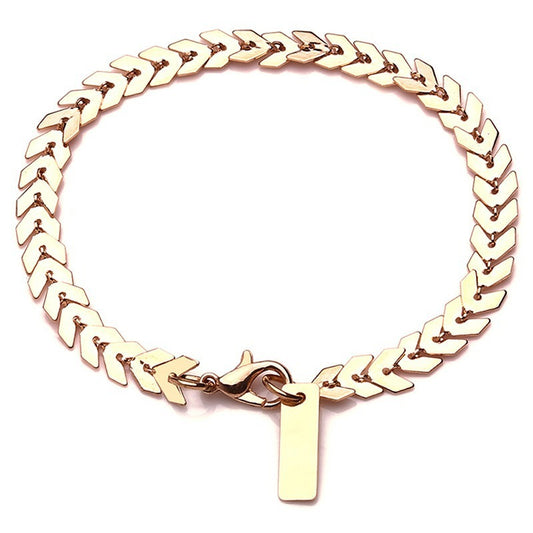 Womens Leaf Design Bracelet Electroplated Alloy Fashion Jewelry Elegant Gift Individually Packed Lightweight Durable