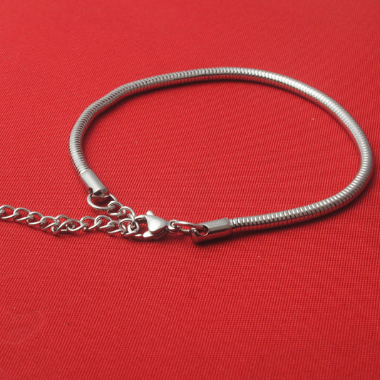 Girls Stainless Steel Bracelet Polished Snake Bones Chain Adjustable Length 16CM 18CM 20CM Geometric Jewelry
