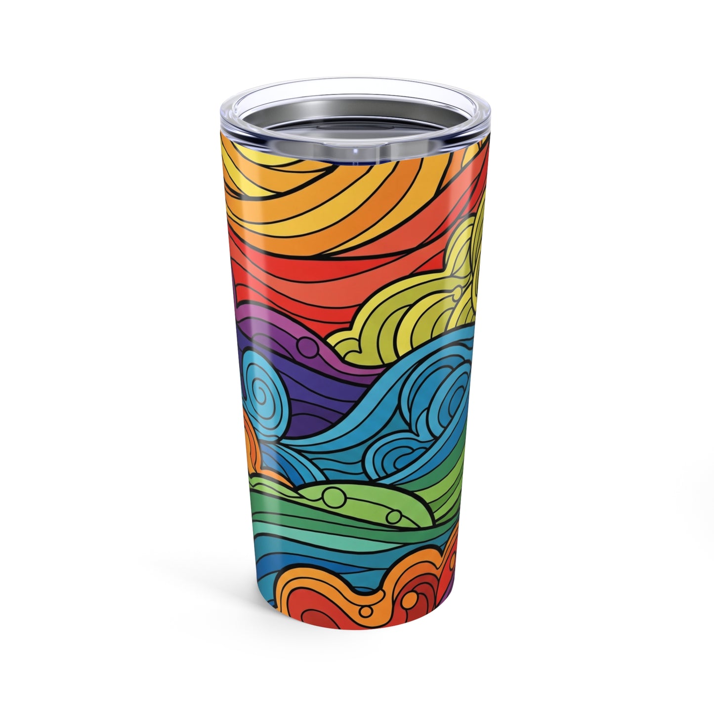 20oz Stainless Steel Printed Travel Mug With Double Wall Vacuum Insulation Leak Proof Durable Dishwasher Safe