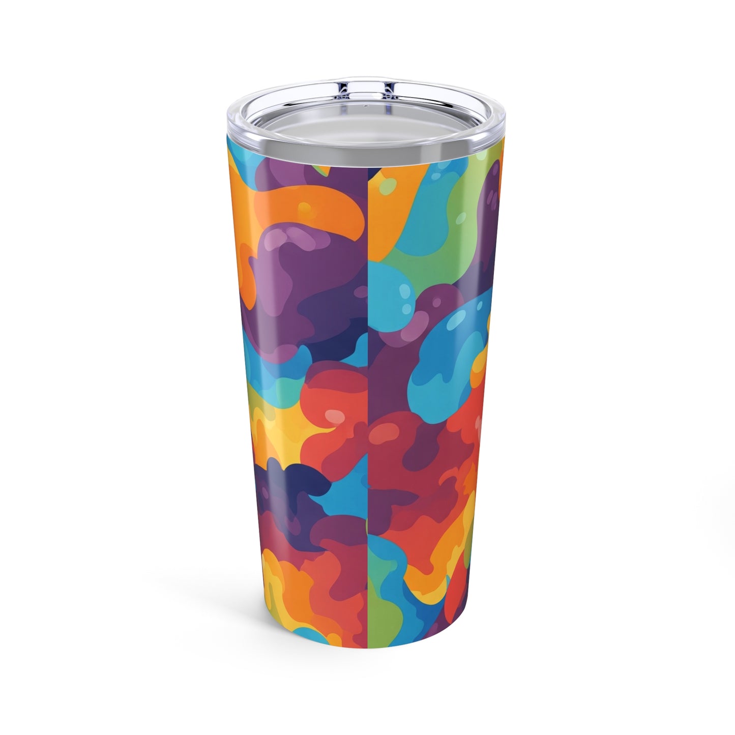 20oz Stainless Steel Tumbler Printed Design Double Wall Vacuum Insulation Spill Resistant Thermal Beverage Cup