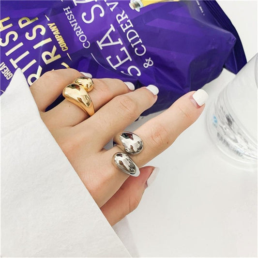 Gold Dome Ring Adjustable Chunky Statement Ring For Women Fashion Jewelry Durable High Quality Everyday Trendy