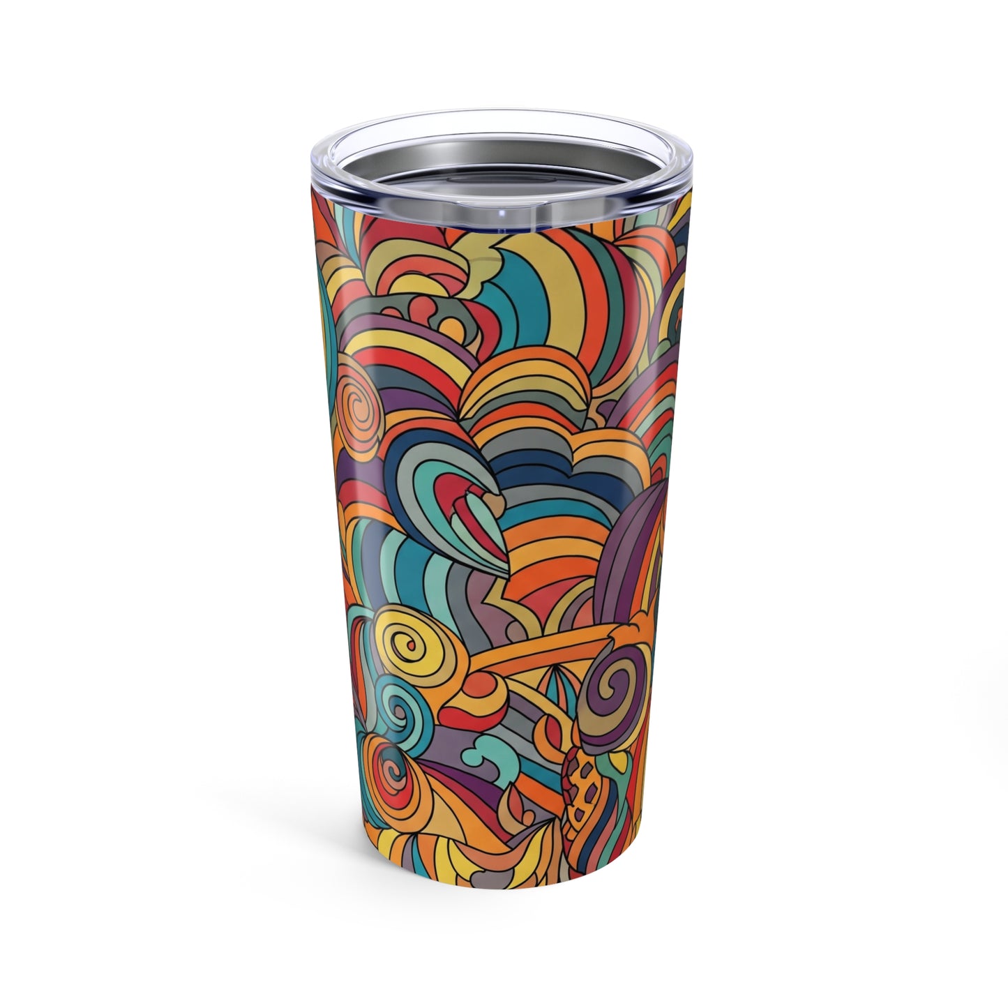 20oz Stainless Steel Tumbler With Printed Design Double Wall Vacuum Insulated Spill Resistant BPA Free Durable
