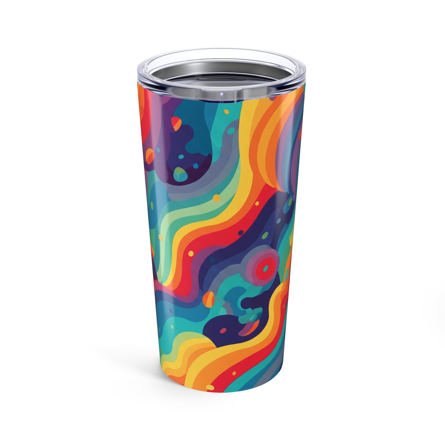 20oz Stainless Steel Tumbler with Double Wall Vacuum Insulation Spill Resistant Printed for Hot and Cold Drinks