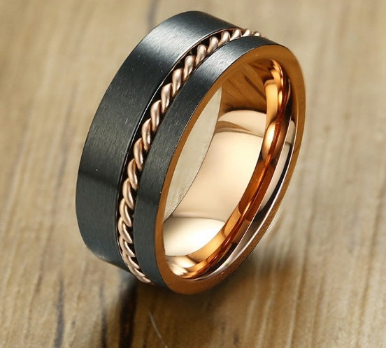Stainless Steel Ring 8mm Wide Band For Men And Women Party Jewelry Gift Birthday Christmas Present Best Friend
