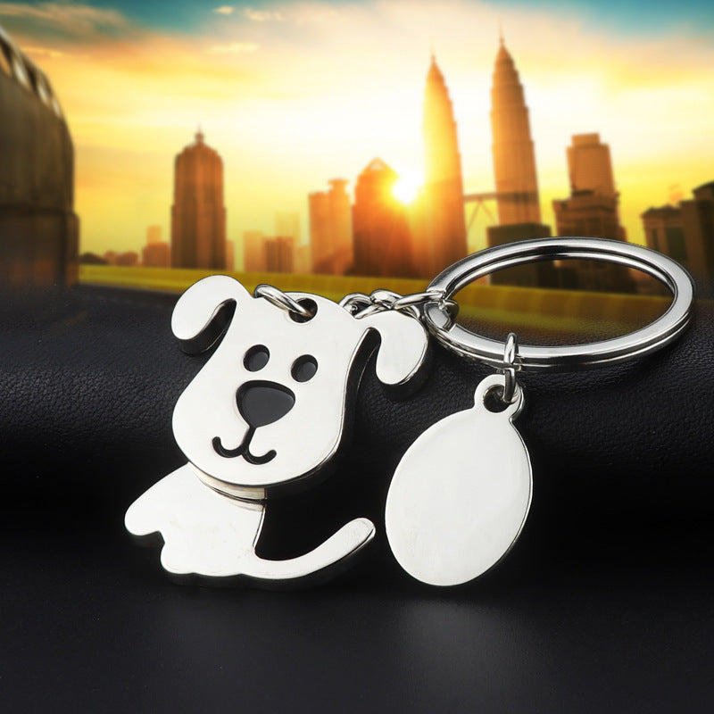Shaking Head Dog Keychain Car Ornament Zinc Alloy Animal Key Ring Gift For Pet Lovers Festive Decor Pet Lovers