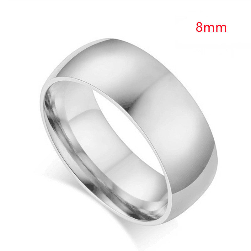 Unisex Stainless Steel Ring For Couples U Shaped Geometry Design Wedding Birthday Celebration Gift Widths 4mm 6mm 8mm