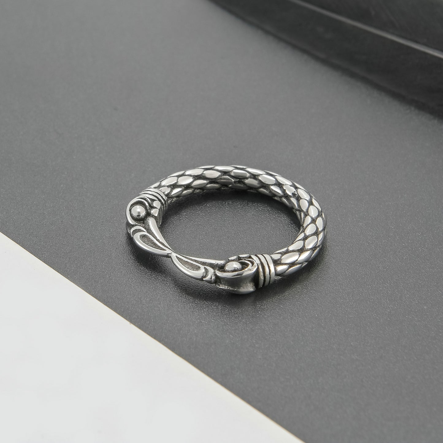 Mens Stainless Steel Eagle Beak Ring Retro Punk Design Durable Jewelry For Biker Rocker Enthusiasts Statement Piece