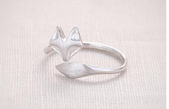 Adjustable Fox Ring For Women Open Copper Jewelry Silver Gold Rose Gold Fox Design Individually Packed Jewelry