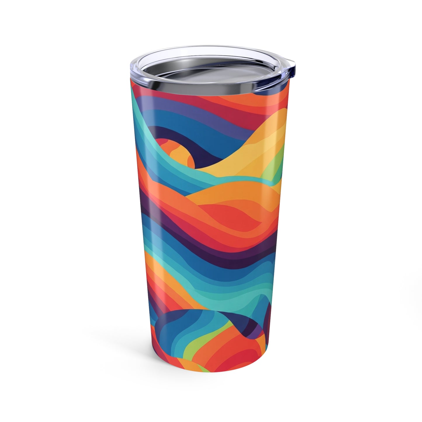 20oz Stainless Steel Tumbler With Double Wall Vacuum Insulation And Printed Design For Hot And Cold Drinks Travel