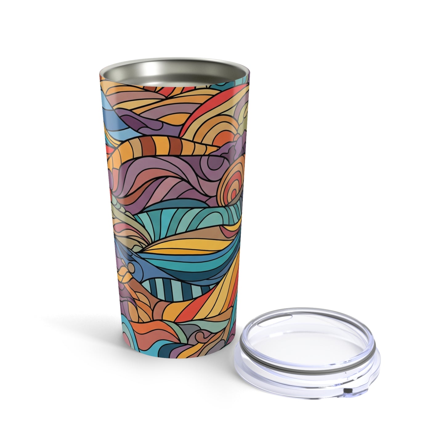 20 Oz Double Wall Insulated Stainless Steel Tumbler Keeps Hot Or Cold Beverages Dishwasher Safe Travel Kitchen Gift