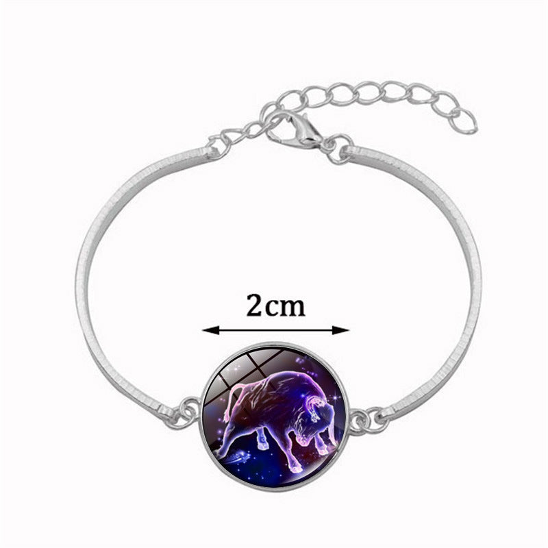 Womens Celestial Bracelet Time Pendant Adjustable Alloy Chain Constellation Theme Gift With Extender 17cm 5 cm