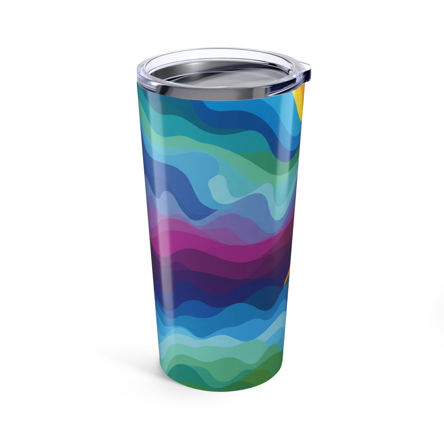 20oz Stainless Steel Tumbler With Printed Design Double Wall Vacuum Insulated Leak Proof Durable For Hot And Cold