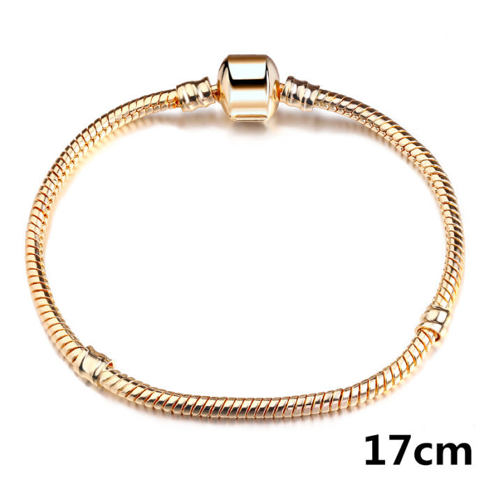 Unisex Copper Snake Chain Bracelet Electroplated Constellation Design Anniversary Gift Trade Promotions Opening