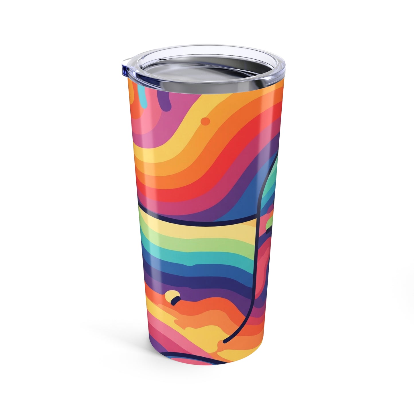 20 Oz Stainless Steel Travel Mug With Double Wall Vacuum Insulated Spill Resistant Lid Printed Design Keeps Hot Or