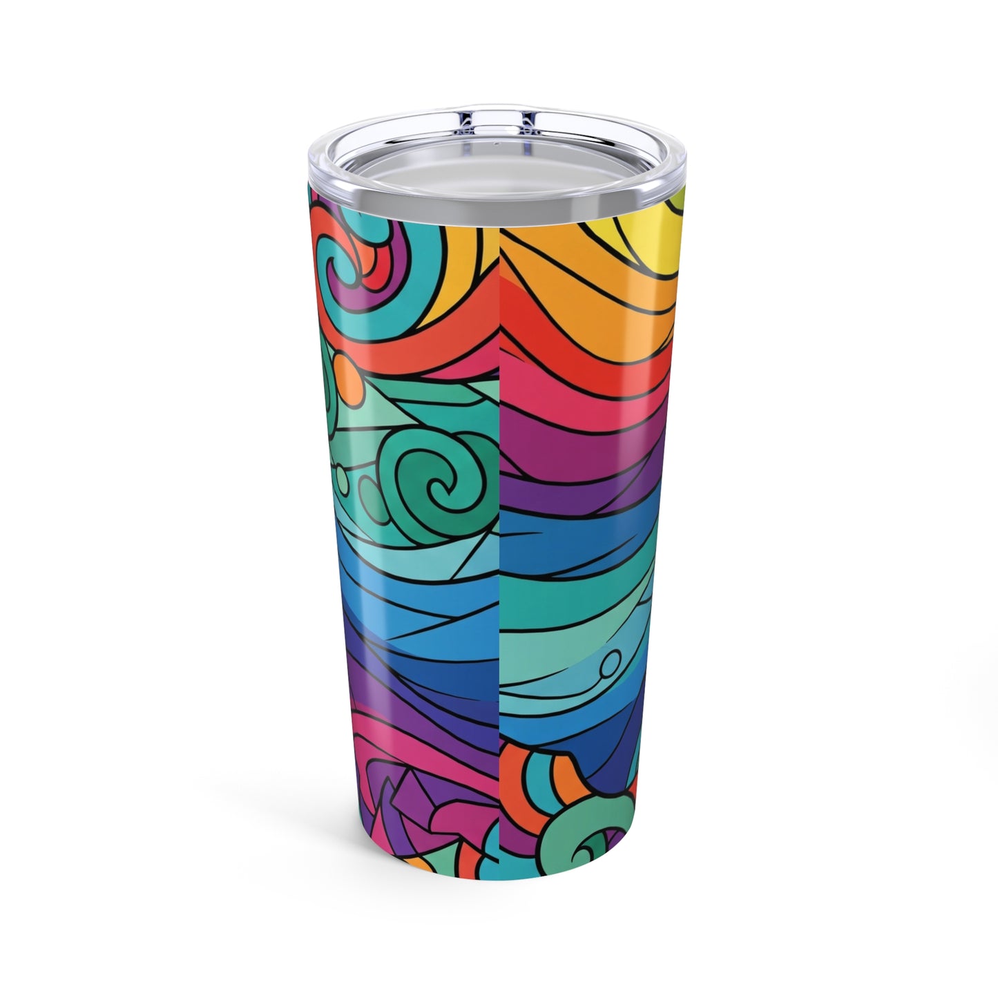 20oz Stainless Steel Printed Tumbler With Double Wall Vacuum Insulation Leak Proof Travel Mug For Hot And Cold