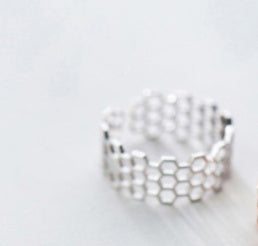 Women's 925 Silver Ring Korean Rose Gold Simple Hollow Band Ring For Women Advertising Promotion Gift Fashion