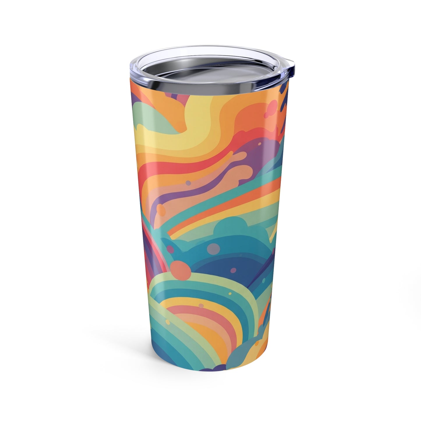 20oz Stainless Steel Printed Tumbler Double Wall Vacuum Insulated Spill Resistant Bpa Free Travel Mug With Lid