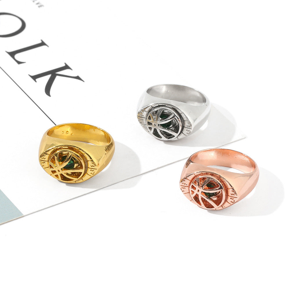 Eye Shape Ring In Electroplated Alloy For Everyday Wear Jewelry Gift For Him Unisex Jewelry For Everyday Style