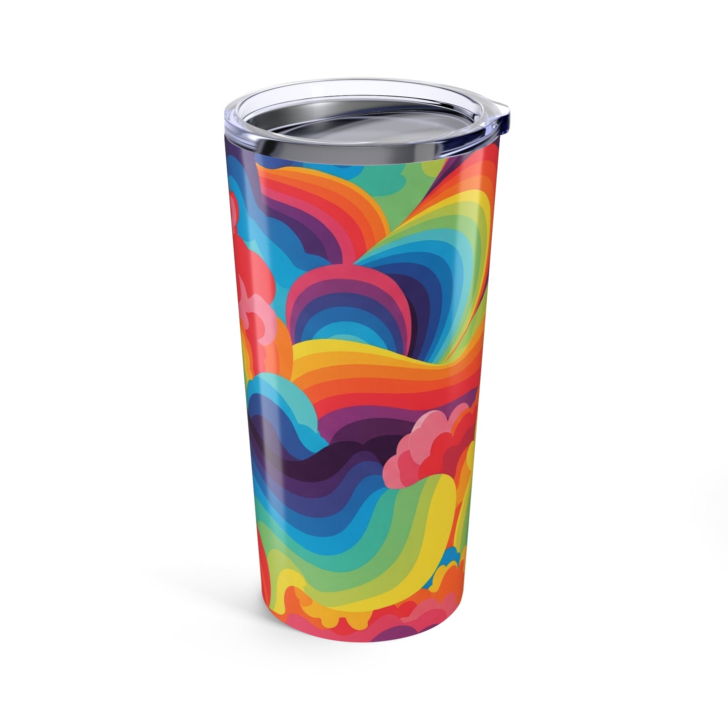 20oz Stainless Steel Tumbler With Double Wall Vacuum Insulation Spill Resistant And Printed Design For Daily Use