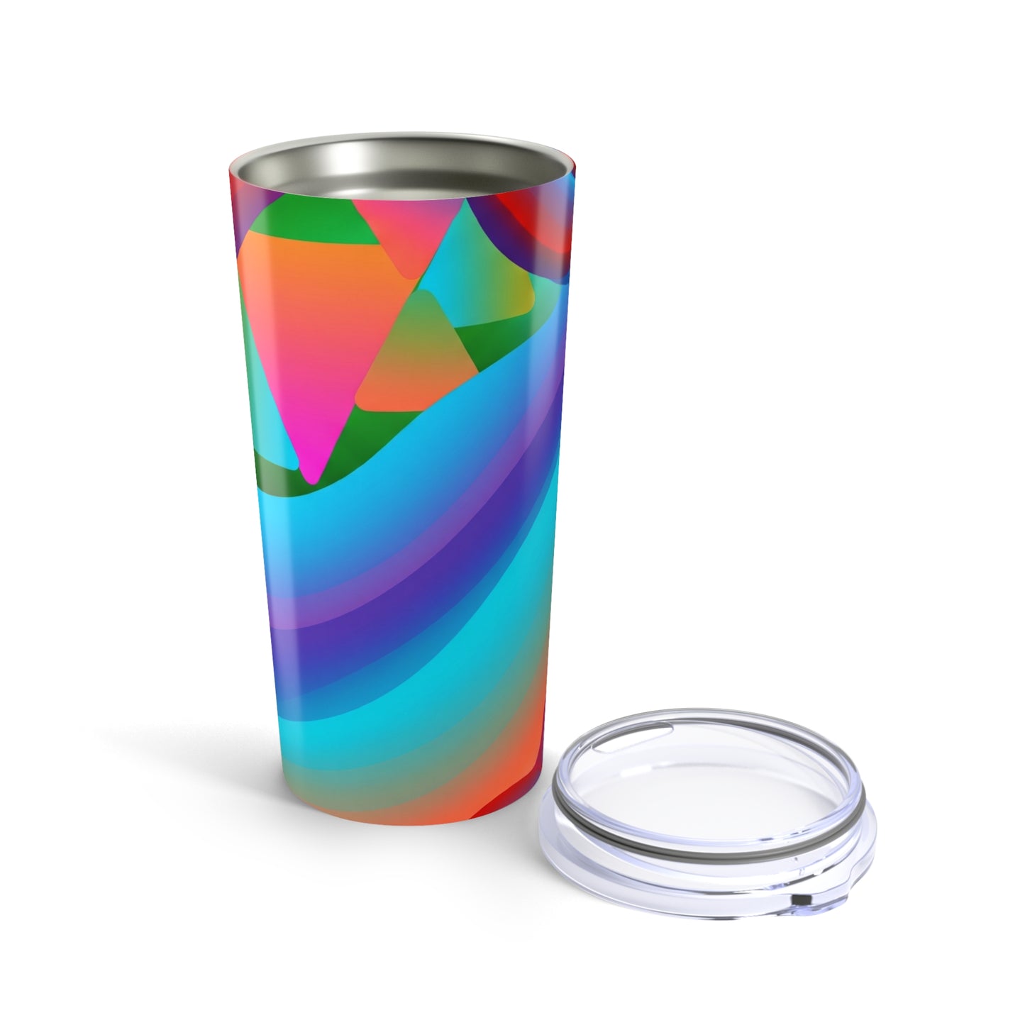 20 Oz Stainless Steel Tumbler With Double Wall Vacuum Insulation Spill Resistant Travel Mug Printed Durable Lid