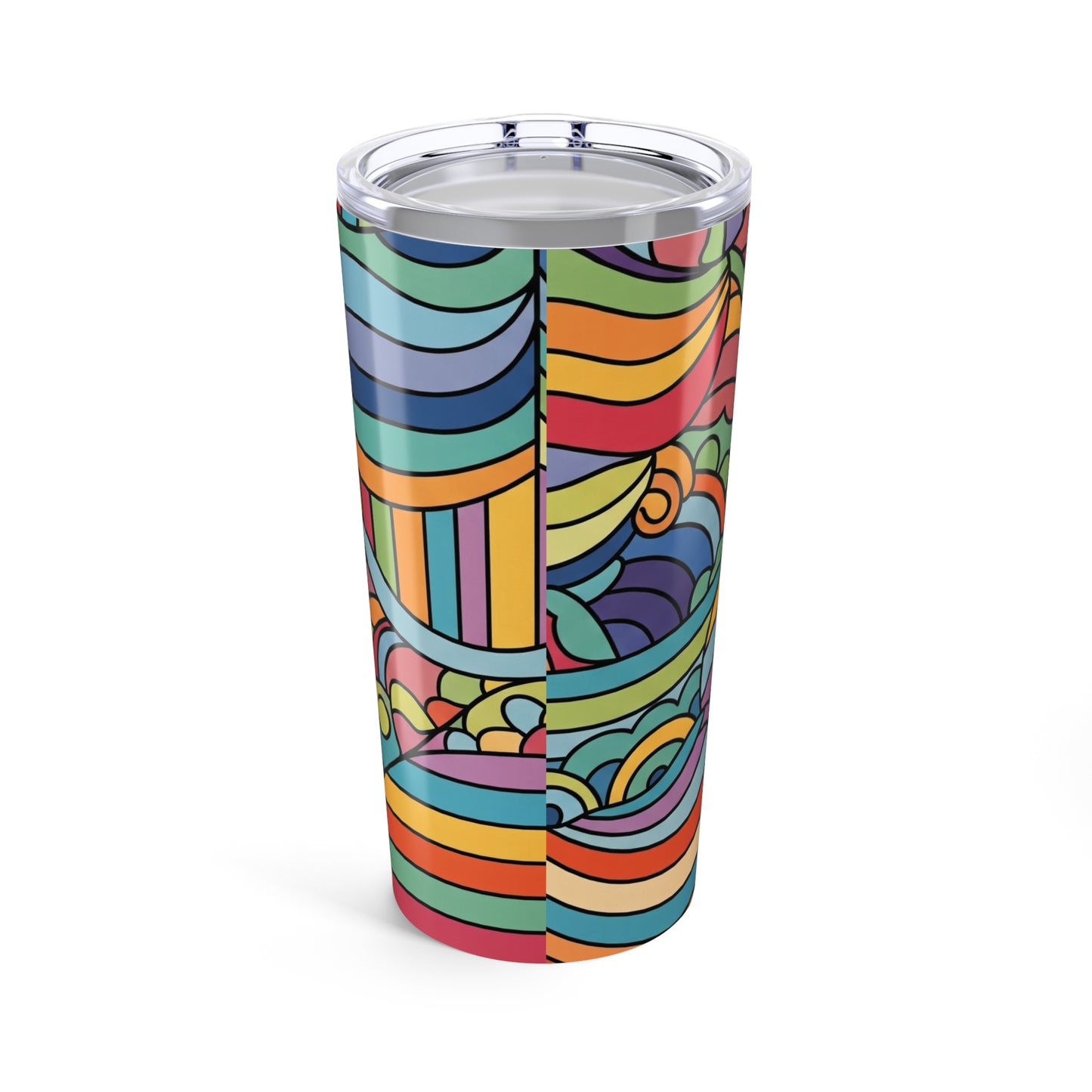 20oz Stainless Steel Tumbler With Double Wall Vacuum Insulation Spill Resistant Lid For Hot And Cold Drinks Printed