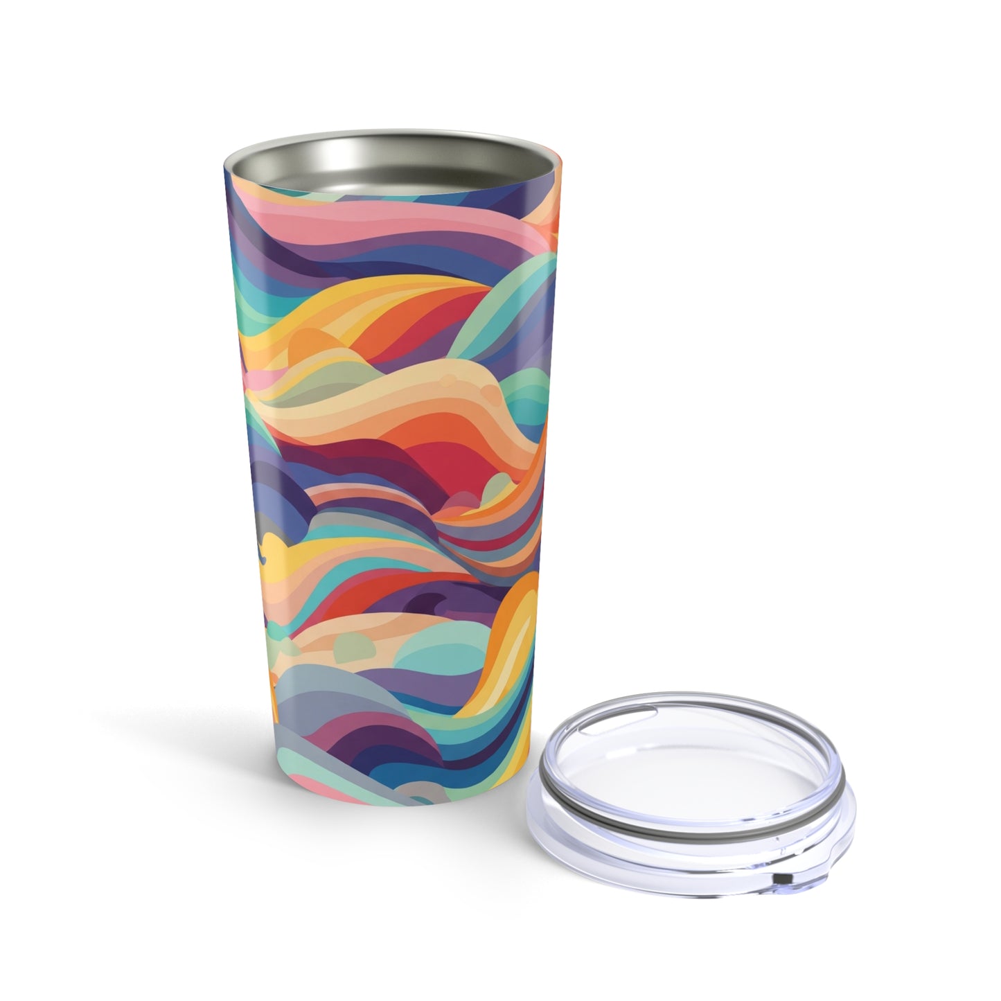 20oz Stainless Steel Tumbler With Double Wall Vacuum Insulated Design Vibrant Print Spill Resistant And Dishwasher
