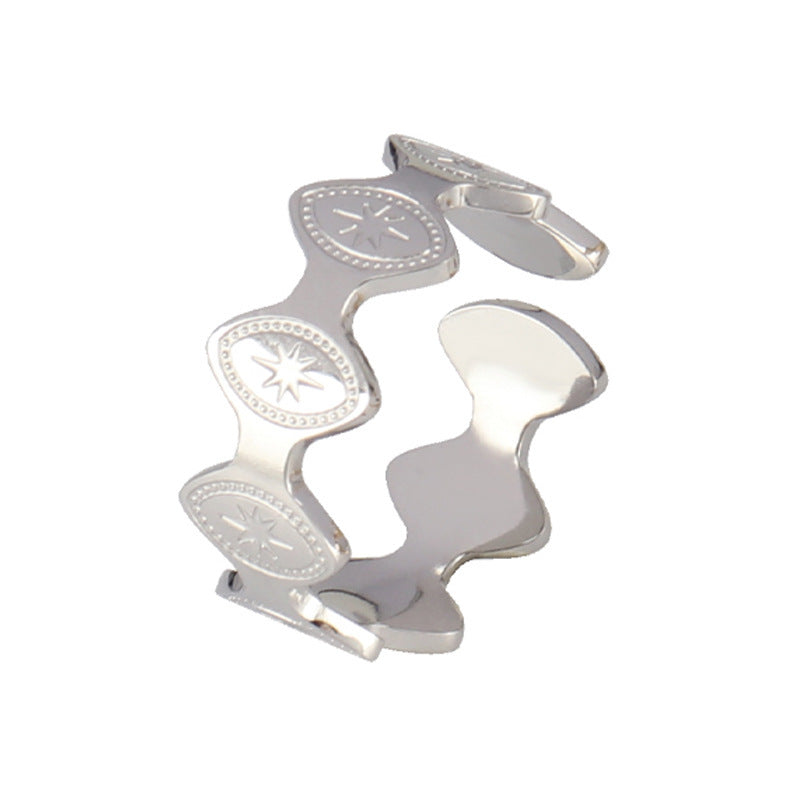 Stainless Steel Geometric Ring Natural Style Women Gold Silver Trendy Fashion Hip Hop Minimal Jewelry Timeless