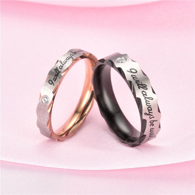 Couple Rings Stainless Steel Floral Design Matching Promise Rings For Women Men Durable Elegant Jewelry Anniversary