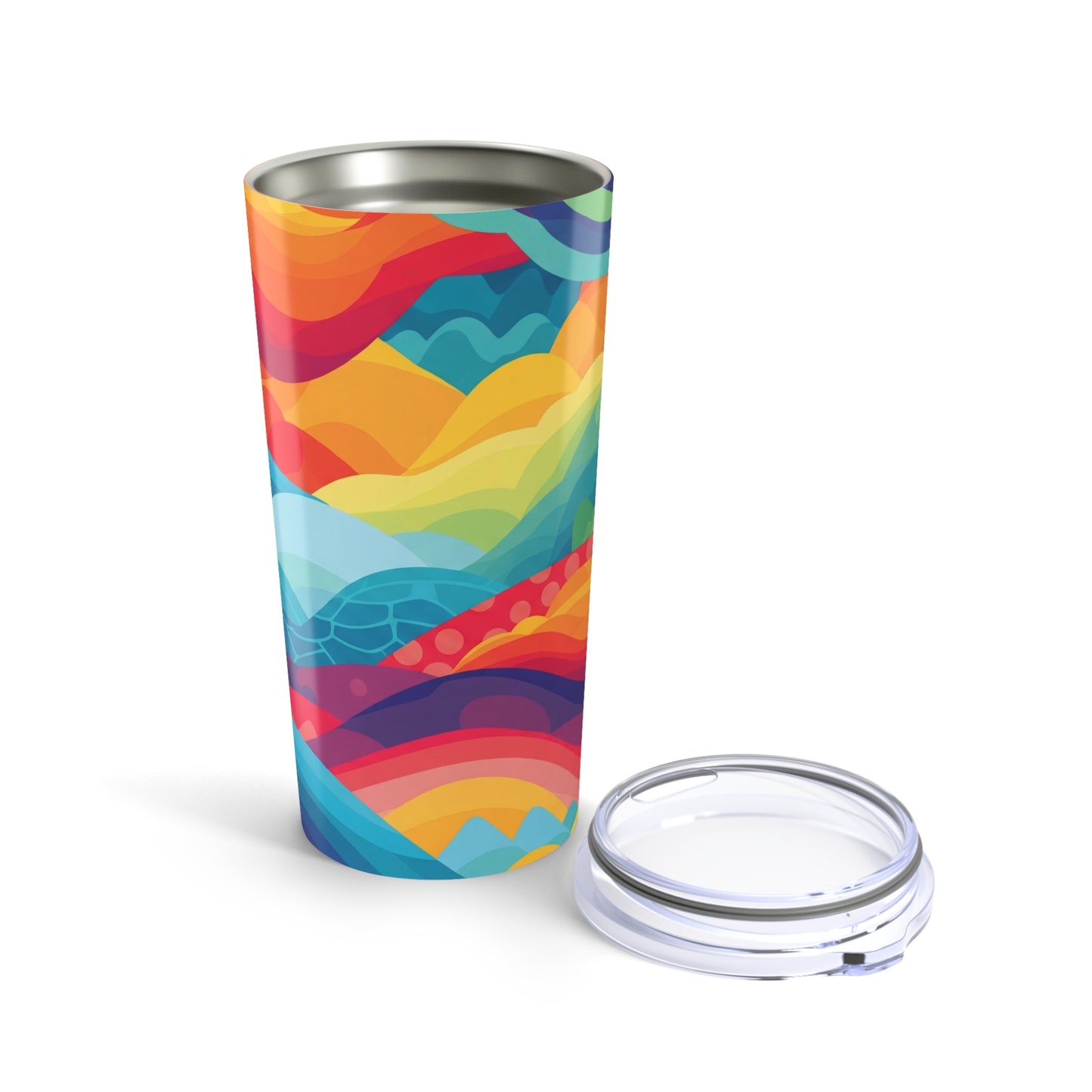 20oz Stainless Steel Printed Tumbler With Double Wall Vacuum Insulation Spill Resistant BPA Free Thermal Drink