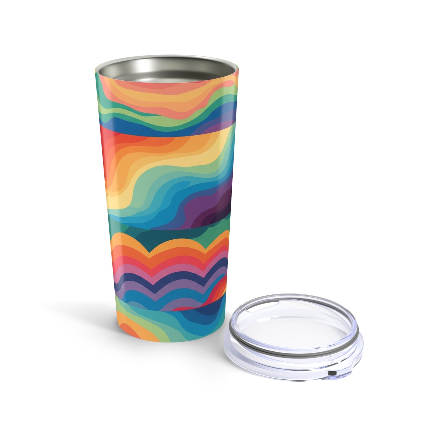 20oz Stainless Steel Insulated Tumbler Double Wall Construction Spill Resistant Travel Mug Decorated For Hot Or