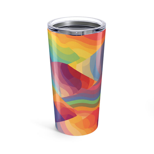 20oz Stainless Steel Tumbler With Double Wall Vacuum Insulation Spill Resistant Thermal Printed Travel Mug For