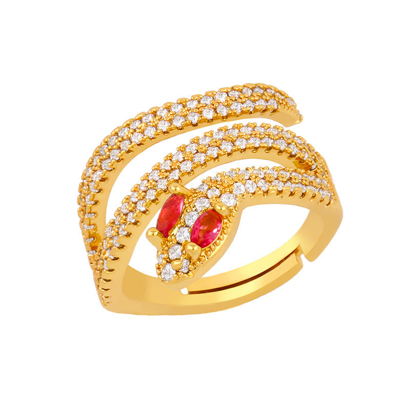 Creative personality serpentine ring female