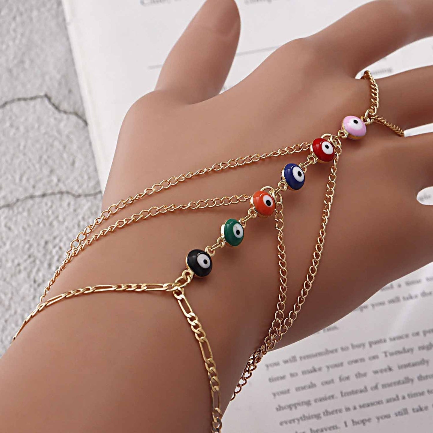 Womens Fashion Pearl Bracelet Set Alloy Metal Geometry Bangle Punk Jewelry Gift For Girls Color Matching Chic Design
