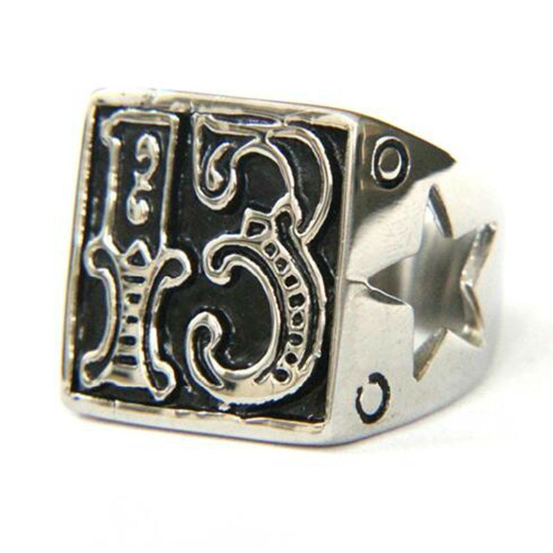 Mens Titanium Steel Skull Ring Vintage Geometric Electroplated Metal Ring Domineering Ghost Head Designer Gift