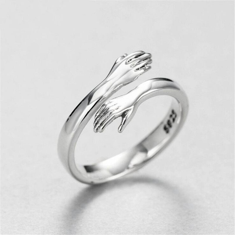 Adjustable Leaf Shape Ring Copper Plated Silver Hug Arm Fashion Jewelry Indivdually Packed Ring All Day Comfort