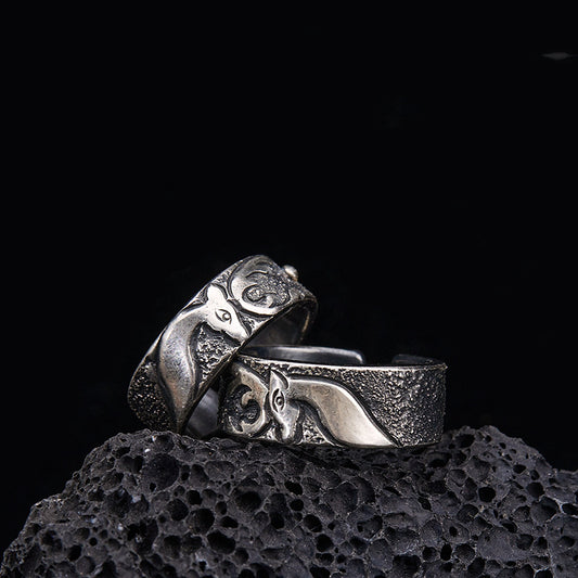 Vintage Copper Ring For Men And Women Adjustable Open Band With Unique Design Thin Profile Unisex Jewelry Ring