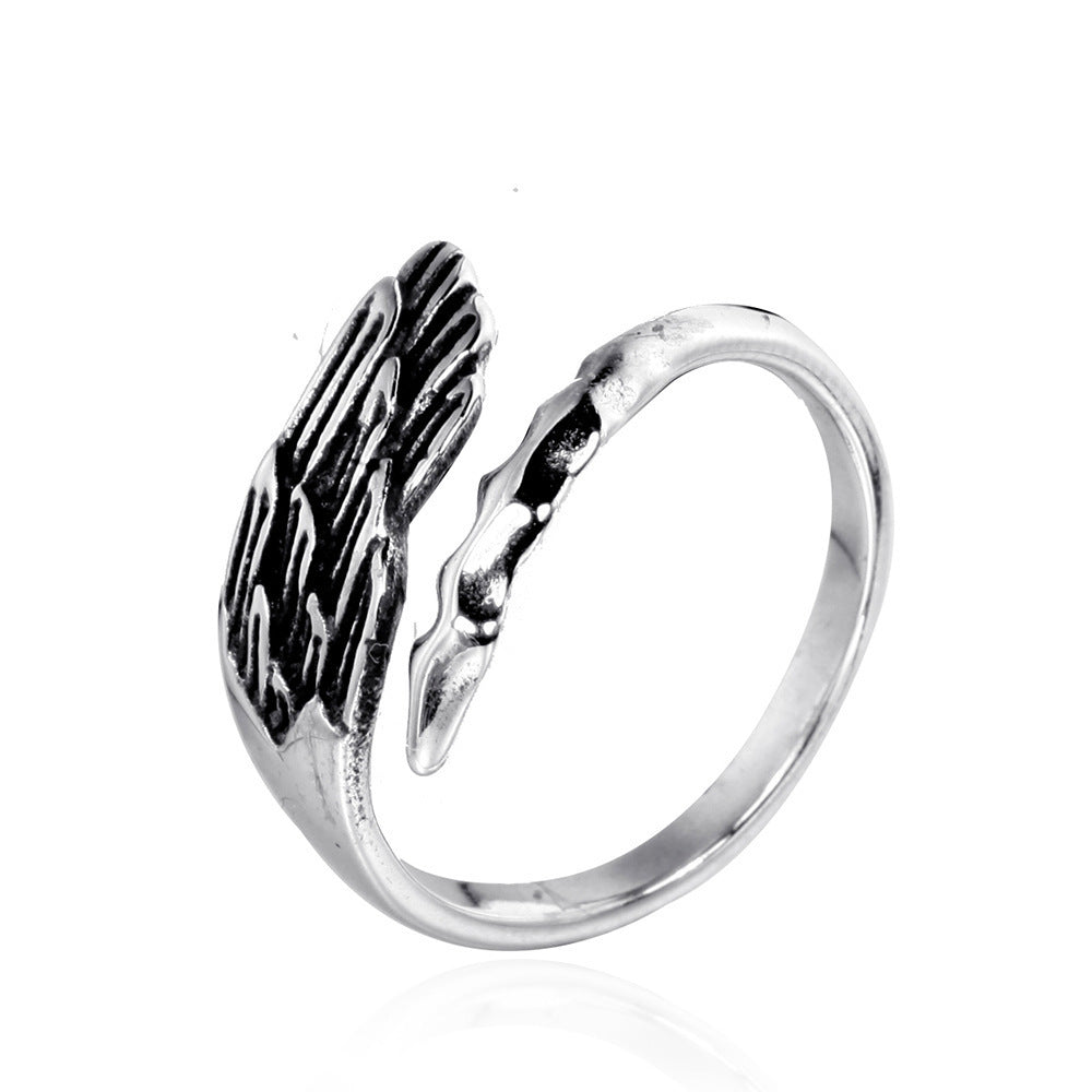 Men Titanium Steel Ring Geometric Design Durable Fashion Band Modern Elegant Statement Jewelry Everyday Styles