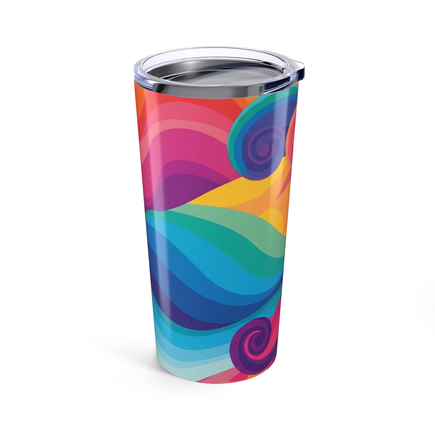 20 Oz Steel Tumbler Double Wall Vacuum Insulated Hot Cold Travel Mug Spill Resistant Printed Coffee Cup Drinkware