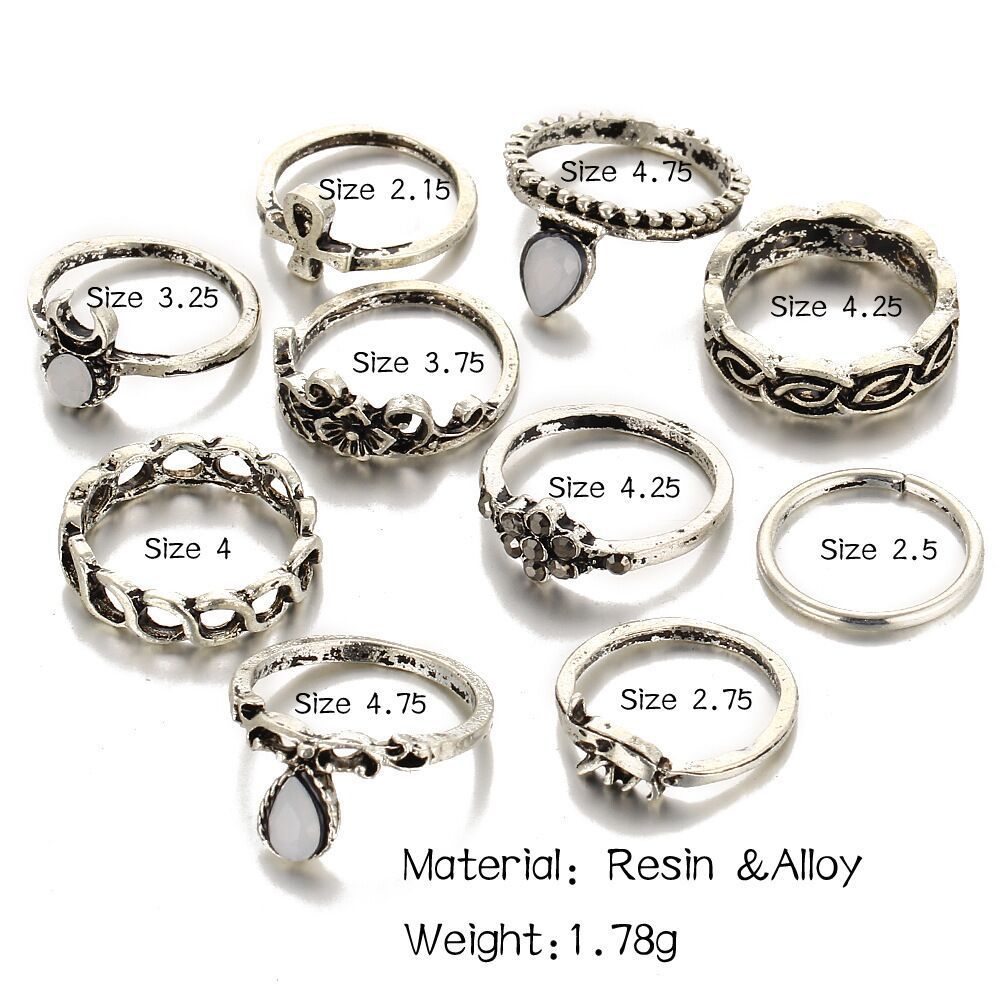 Unisex Animal Zodiac Rings Set Of 10 Alloy Inlaid Gemstone Animal Theme Rings Gift Rings Artificial Gem Stones