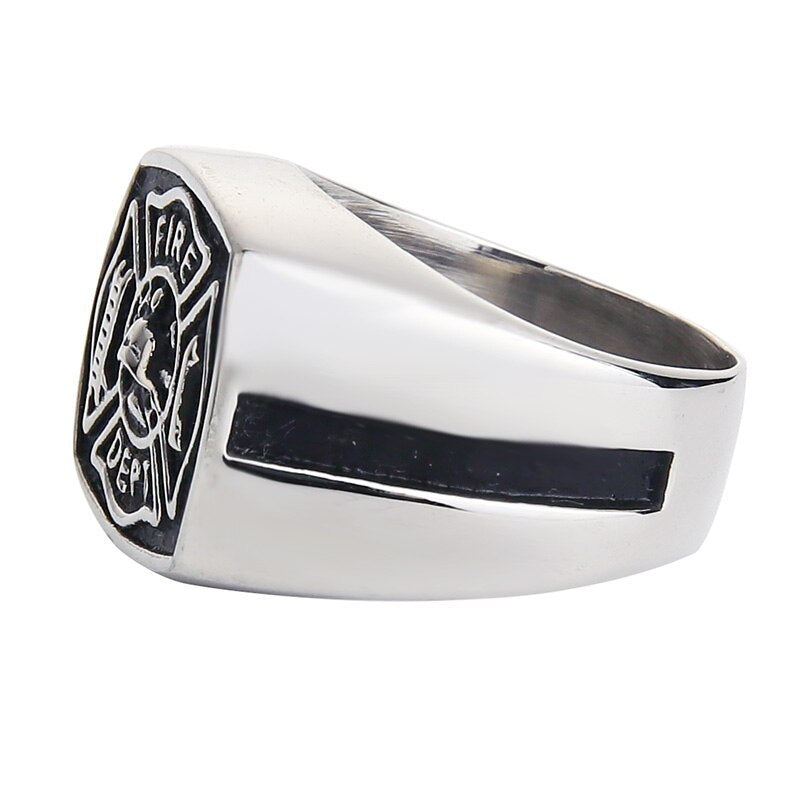 Titanium Steel Ring for Men and Women Stainless Steel Band European American Letter Number Text Pattern Ring