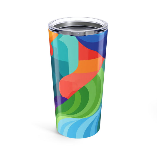 20oz Stainless Steel Tumbler With Design Double Wall Vacuum Insulation Spill Resistant For Hot And Cold Beverages