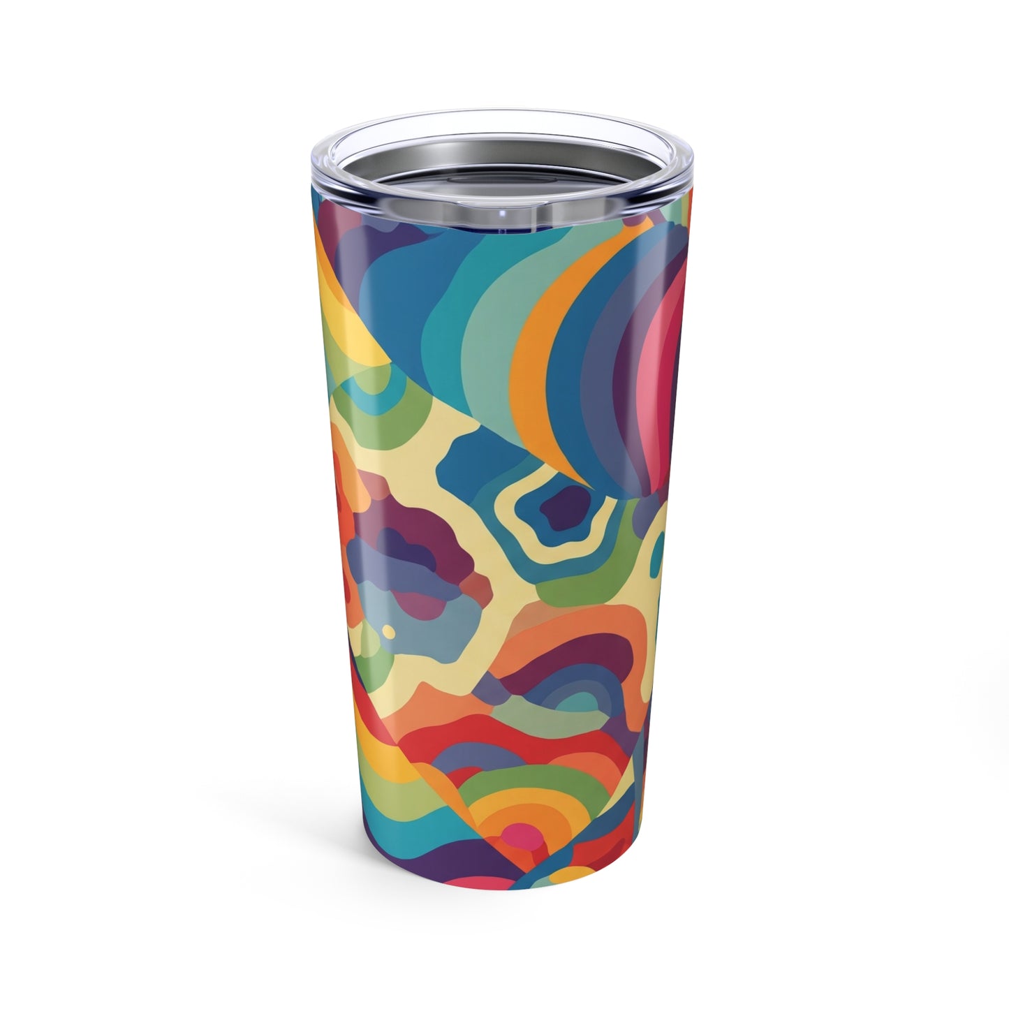 20oz Stainless Steel Travel Mug With Printed Pattern Double Wall Vacuum Insulated Spill Resistant For Hot And Cold