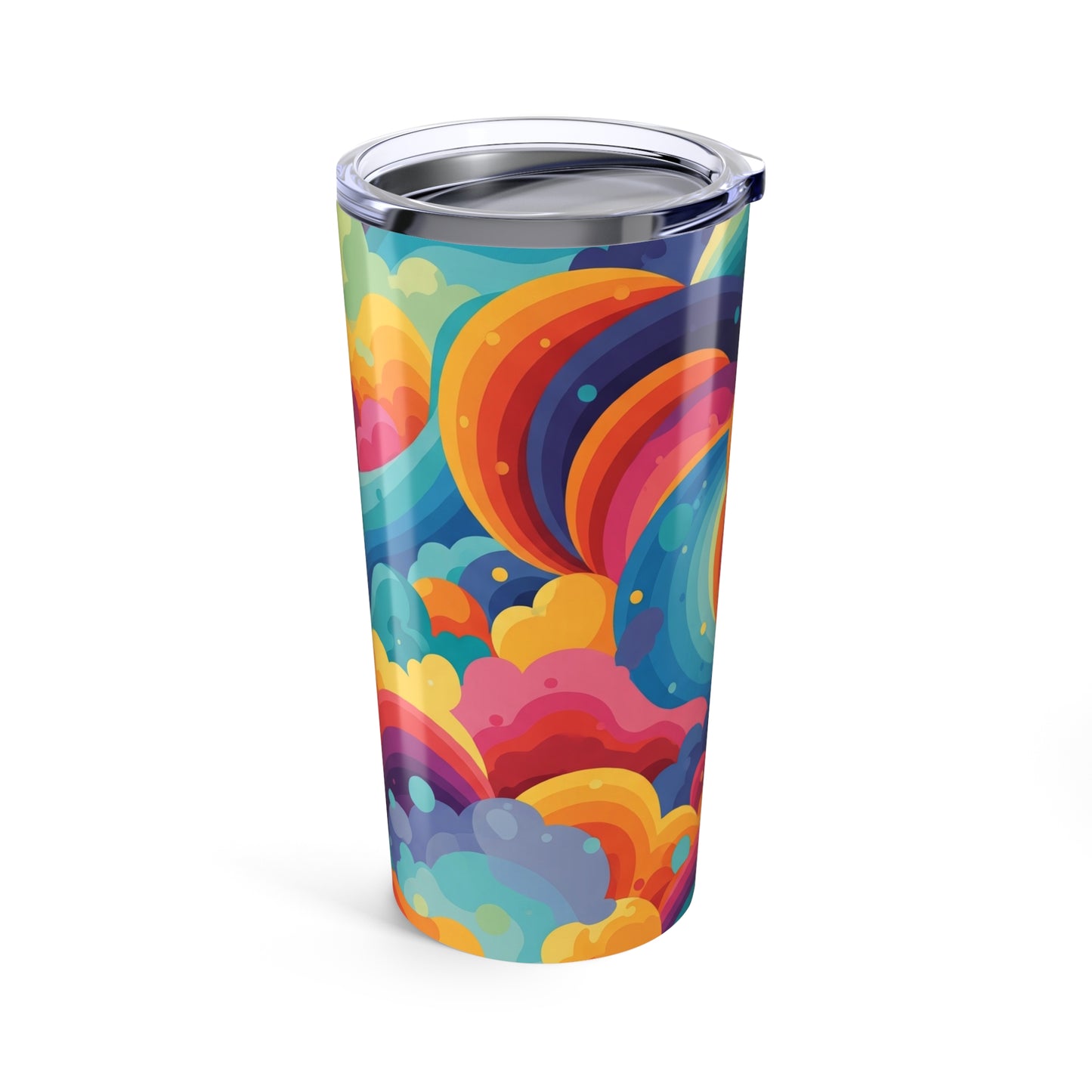 20 Oz Stainless Steel Tumbler With Double Wall Vacuum Insulation Spill Resistant BPA Free Printed Design Drink