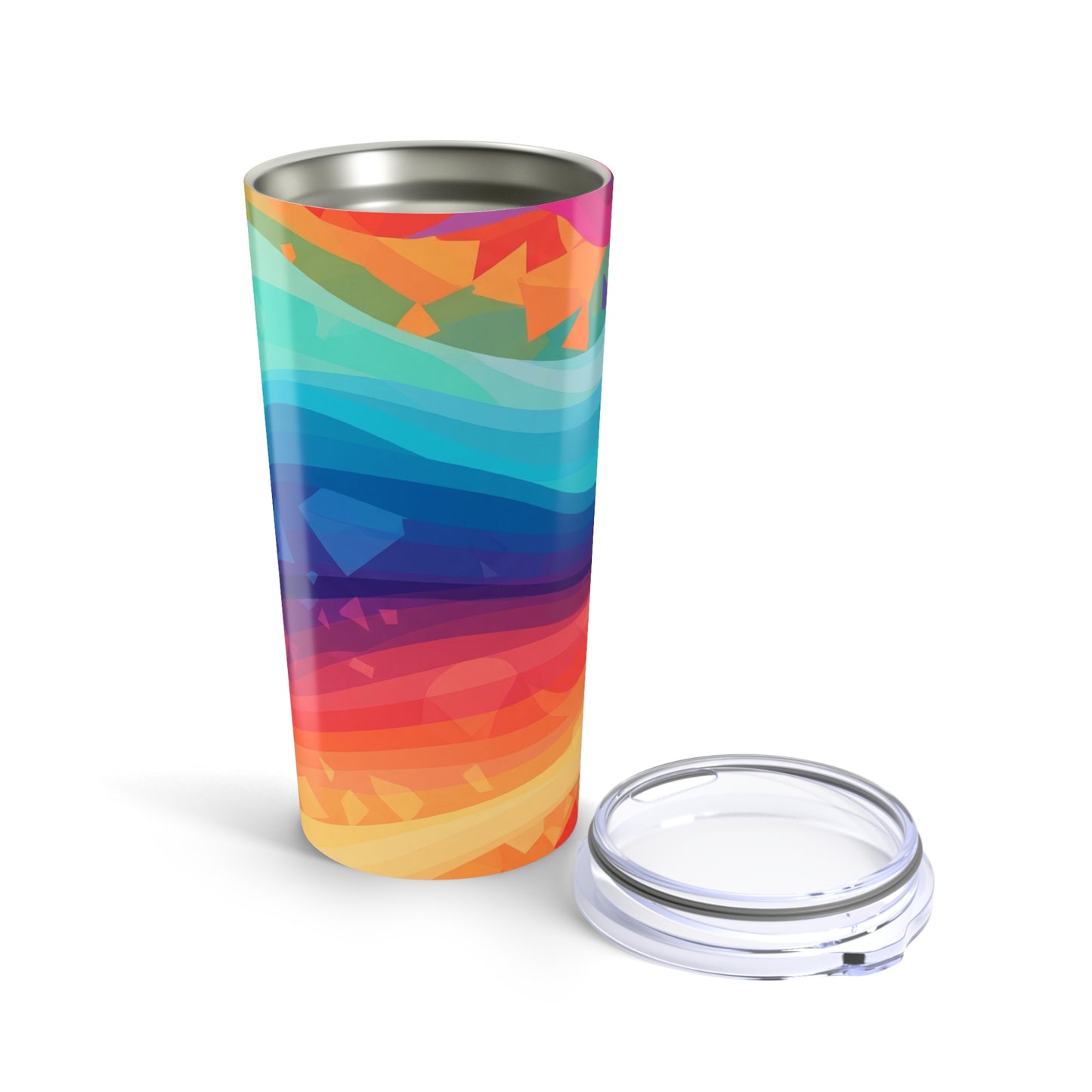 20 Oz Steel Printed Drink Container With Double Wall Vacuum Insulation Spill Resistant Thermal For Hot And Cold