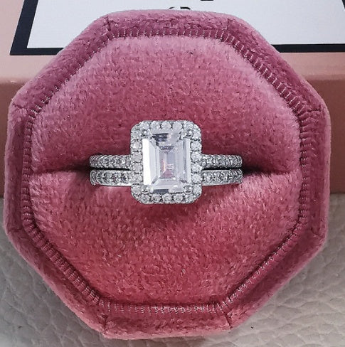 Womens 925 Sterling Silver Ring Zircon Inlay Band For Her Simple Silver Ring Size 5 6 7 8 9 10 Style Band Ring