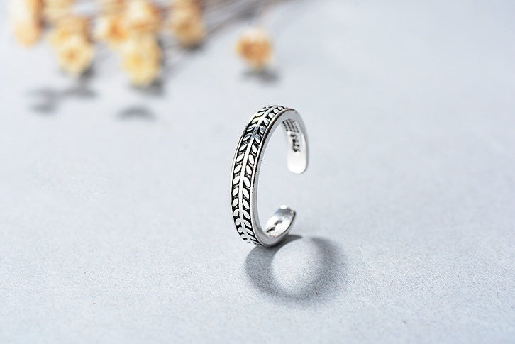 Olive Leaf Ring in 925 Silver Size 13point7mm Elegant Floral Band Jewelry for Everyday Wear Gift Ready Everyday Style