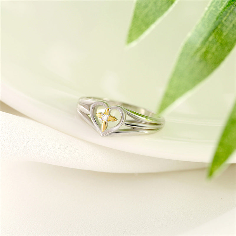 Love Cross Diamond Ring